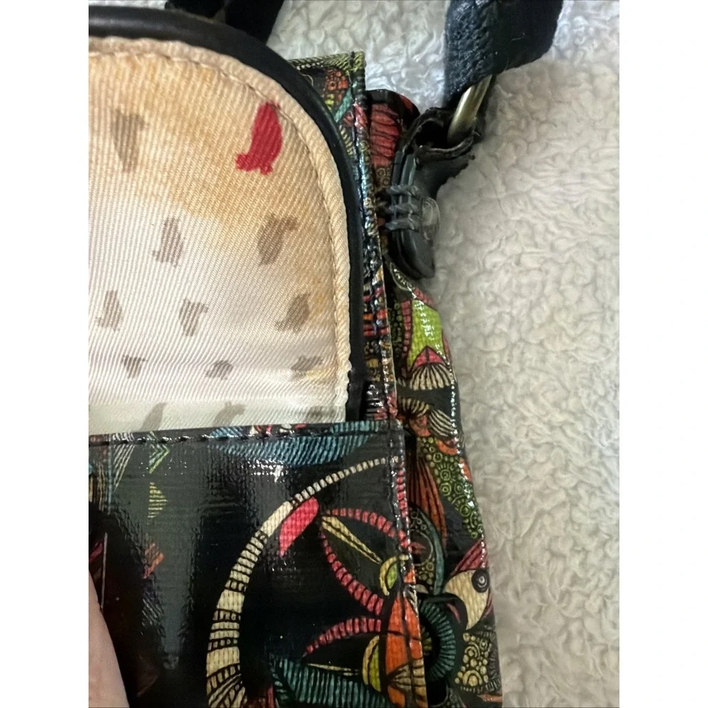 Sak Roots Purse Crossbody Bag Coated Eco Twill Floral Print Multicolored